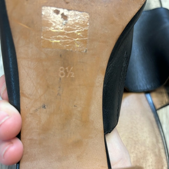 Madewell Black Leather Mules Block Heel - Picture 6 of 11